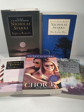 Nicholas Sparks Lot Of 5 Books Lucky One, True Believer, Choice, Wedding, Nights